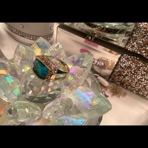 Beautiful blue gemstone cocktail ring